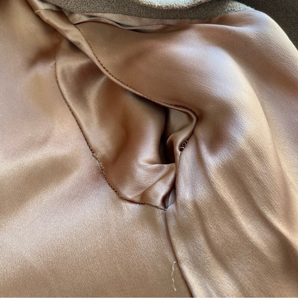 Vintage 1950s Stevens Hockanum Fabric Topaz Mink Boucle Fabric Top Coat - Picture 10 of 11